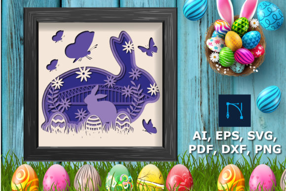 3d Easter Day Multi-layer Shadow Box SVG