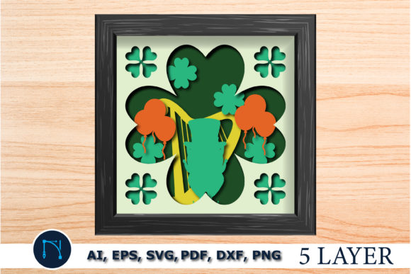 3D SVG and Shadow Boxes for St. Patrick’s Day