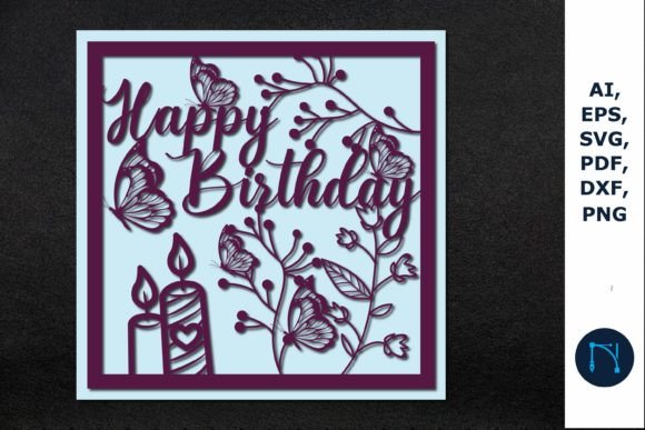 3D SVG Birthday Greeting Card