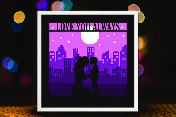 3D SVG Mother and Son for Shadow Boxes