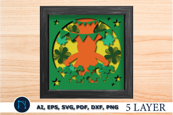 3D SVG St Patrick’s Day Shadow Box