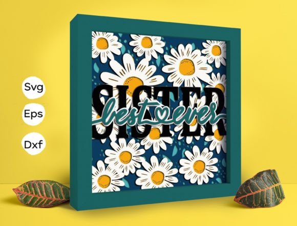 Chrysanthemum Sister Papercut Light Box
