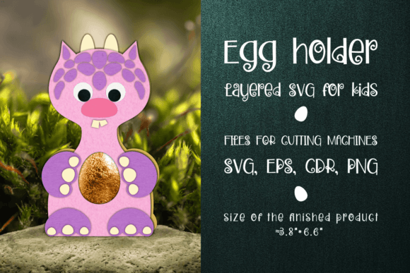 Cute Monster Chocolate Egg Holder Svg