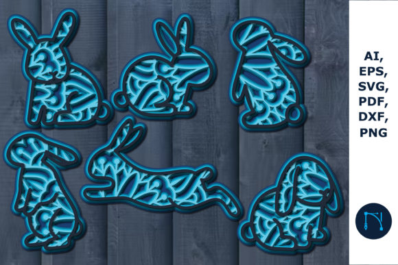 Easter Bunny Paper Cut Mandala SVG