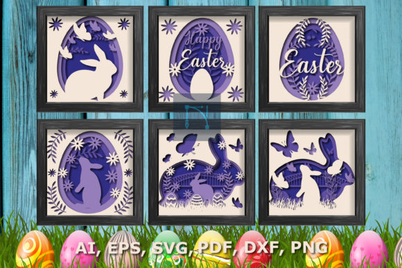 Easter Day Shadow Light Box SVG Bundle