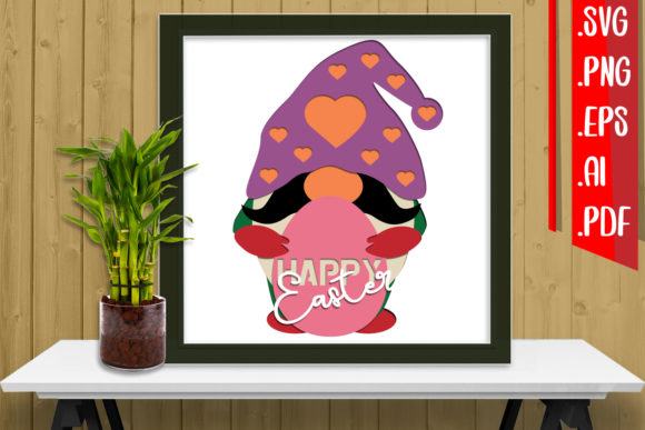 Easter Layered Papercut 9 3D SVG