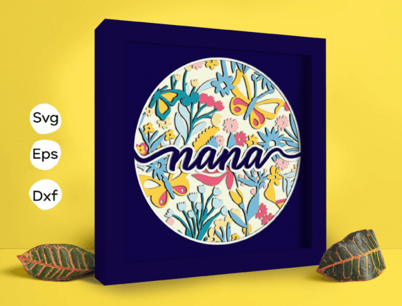 Garden Nana Papercut Light Box 3D SVG