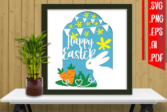 Layered Easter Papercut 6 SVG for Shadow Boxes