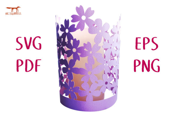 Sakura Cherry Blossom Lantern 3D SVG