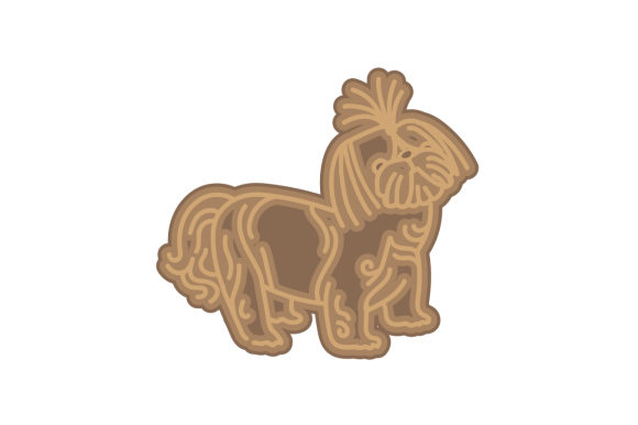 Shih Tzu 3D Layered Outline Short Fur Crafts