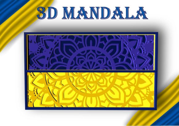 Ukraine Flag 2: 3D SVG & Shadow Boxes