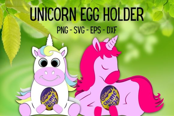 Unicorn Egg Holder SVG 3D Shapes