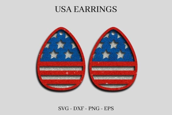 Veterans Day Earrings SVG 3D Design