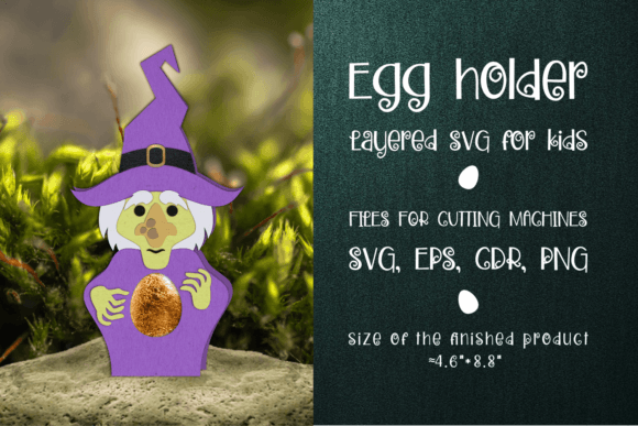 Wicked Witch Halloween Egg Holder Svg