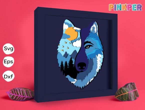 Wolf Papercut Light Box